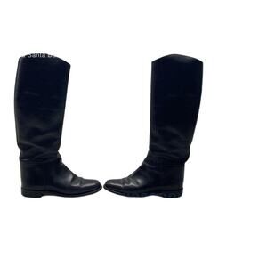 Marlborough Black Leather Riding Boots Made in England 6.5